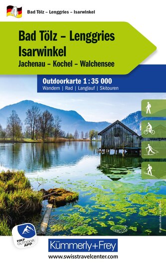 Kümmerly+Frey Outdoorkarte Deutschland 4 Bad Tölz, Lenggries, Isarwinkel 1:35.000
