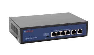 Čtyřportový 10/100/1000 Mbps PoE switch s 2x 1000 Mbps uplinkem