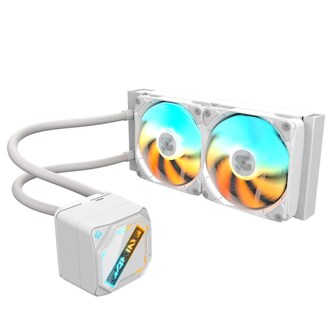 GIGABYTE Vodní chladič GAMING 240 ICE, 2x120mm, ARGB, LGA1851, AM5, bílá GIGABYTE Vodní chladič GAMING 240 ICE, 2x120mm, ARGB, LGA1851, AM5, bílá