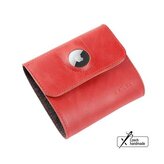 Fixed Kožená peněženka Classic Wallet for AirTag z pravé hovězí kůže, červená