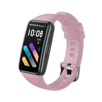 Fixed Silikonový řemínek Silicone Strap pro Honor Band 6/7, růžový