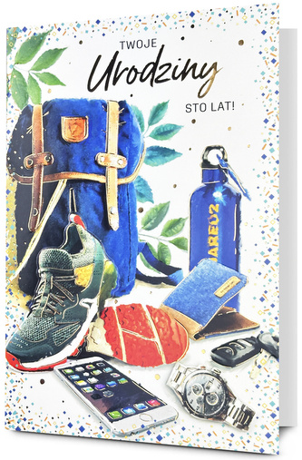 Karnet B6 HM-200 Urodziny męskie HM200-3347