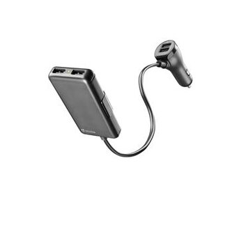 Cellularline Autonabíječka s 4 x USB, 7.2 A, černá