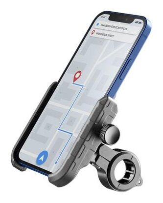 Cellularline Univerzální hliníkový držák mobilního telefonu Rider Steel na řídítka pro motorku i kolo, černý Cellularline Univerzální hliníkový držák mobilního telefonu Rider Steel na řídítka pro motorku i kolo, černý