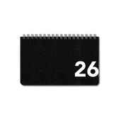 Diář týdenní na šířku 160 x 100 mm, černý