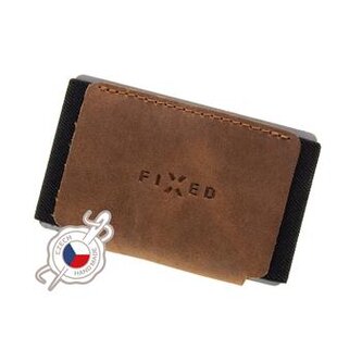 Fixed Kožená peněženka Tiny Wallet z pravé hovězí kůže, hnědá