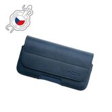 Fixed Horizontální kožené pouzdro Posh se zavíráním, velikost 4XL+, modré