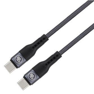 GoGEN USB-C USB-C, 1m, 60W, Kabel, opletený, zkumavka - grafitový