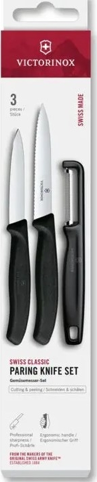 sada nožů 2ks se škrabkou NR/plast černý