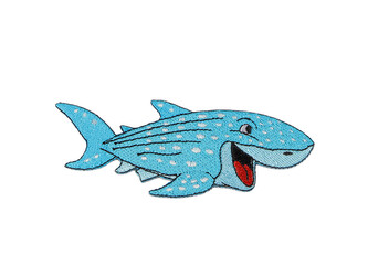 Nažehlovačka želva, krokodýl, delfín, žralok - 1 ks - 5 modrá azurová žralok