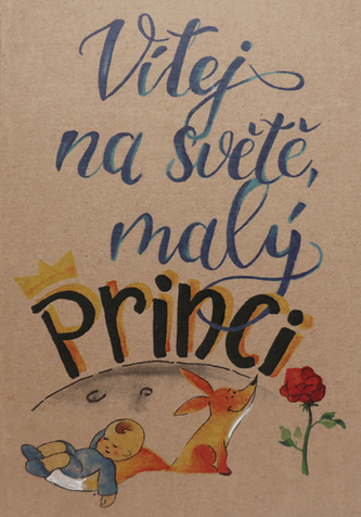 Přáníčko BeBechy - A6 - recyklovaný papír - Princ