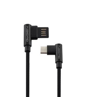GoGEN Propojovací USB kabel, USB A vidlice (M) - oboustranný, kolmý, USB type C vidlice (M) - kolmý
