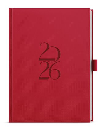 Denní diář 2026 - David - Deny - A5 - červená