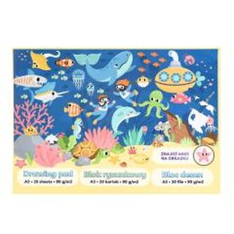 Blok rysunkowy A3/20K 90g Głębiny