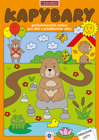 Omalovánka A4 - Grafomotorická omalovánka - Kapybary Omalovánka A4 - Grafomotorická omalovánka - Kapybary
