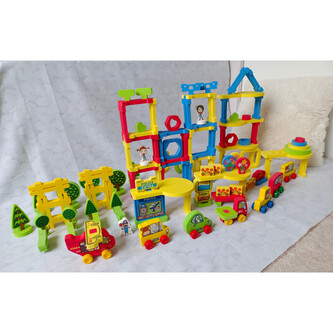 FOAMINIS Velkoměsto s mrakodrapy, 117 dílů, pěnová stavebnice