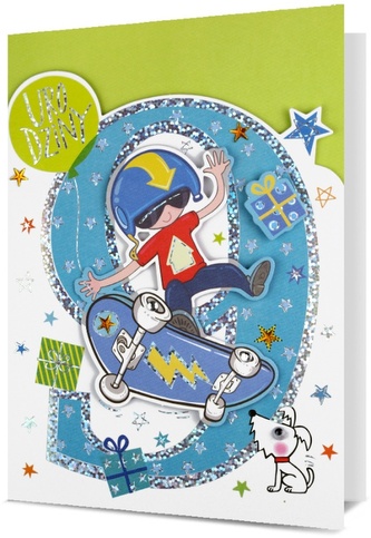 Karnet B6 HM-200 9 Urodziny, chłopiec, deskorolka HM-200-2857