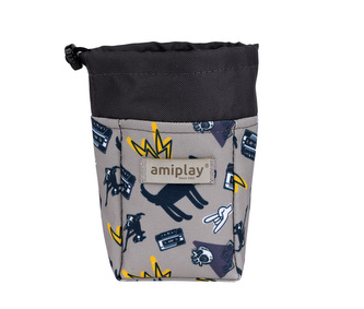 Pamlskovník pro psy MIKO šedá 8x6x10 cm