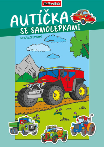 Omalovánka A4 - Omalovánka se samolepkami - Autíčka