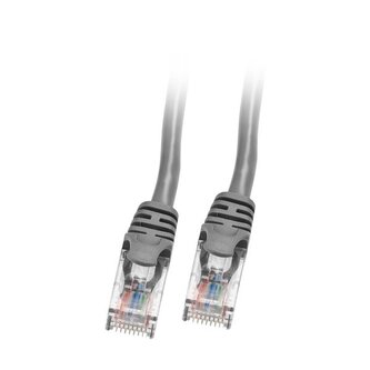 GoGEN Síťový UTP kabel, 2 x RJ45 konektor, CAT5e, UTP (kroucená dvojlinka), délka 10 m, barva: šedá, řada Classic