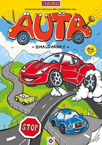 Omalovánka A4 - Grafomotorická omalovánka - Auta Omalovánka A4 - Grafomotorická omalovánka - Auta