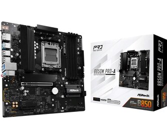 ASRock MB Sc AM5 B850M PRO-A, AMD B850, 4xDDR5, 1xDP, 1xHDMI, mATX