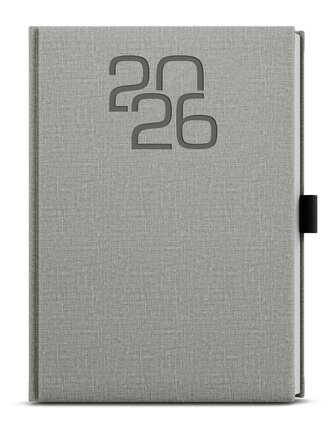 Týdenní diář 2026 - Oskar - Fabric - A5 - šedá