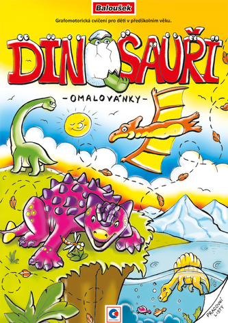 Omalovánka A4 - Grafomotorická omalovánka - Dinosauři Omalovánka A4 - Grafomotorická omalovánka - Dinosauři