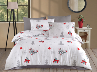 Vánoční prodloužené povlečení bavlna 140x220, 70x90cm Klaudie