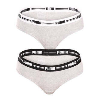 2PACK dámské kalhotky brazilky Puma šedé (603043001 328) L