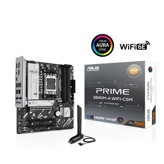 ASUS MB Sc AM5 PRIME B840M-A WIFI, AMD B840, 4xDDR5, 2xDP, 1xHDMI, WiFi, mATX ASUS MB Sc AM5 PRIME B840M-A WIFI, AMD B840, 4xDDR5, 2xDP, 1xHDMI, WiFi, mATX