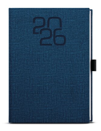 Týdenní diář 2026 - Oskar - Fabric - A5 - modrá