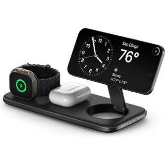 Satechi Qi2 Trio bezdrátová nabíjecí podložka vesmírně šedá