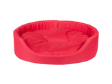 Pelíšek pro psa oválný BASIK červená velikost XXXL 100x89x19
