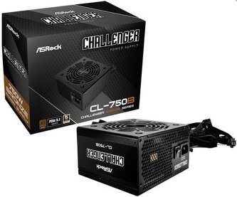 ASRock zdroj 750W Challenger CL-750B 80Plus BRONZE, ATX2.52, PCIe5.1, ventilátor 120mm
