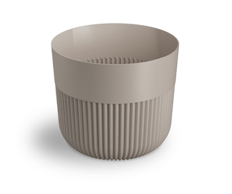 Plastový květináč Alia matný béžový 130 mm