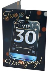 Karnet B6 30 Urodziny męskie VIP RU-001