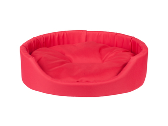 Pelíšek pro psa oválný BASIK červená velikost XXL 86x76x17,5