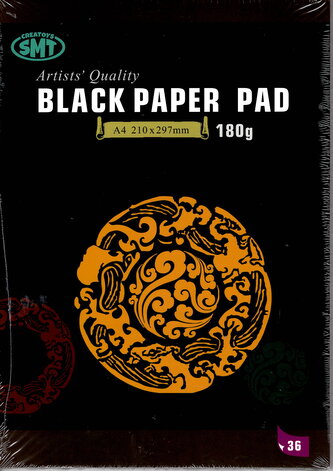 Blok - black, A4, 180g, 36 listů