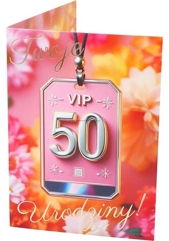 Karnet B6 50 Urodziny damskie VIP RU-009