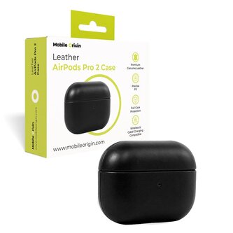 Mobile Origin Leather Case, black - AirPods Pro 2