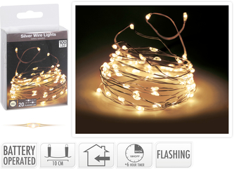 ŁAŃCUCH LED 100LED WW FLASH