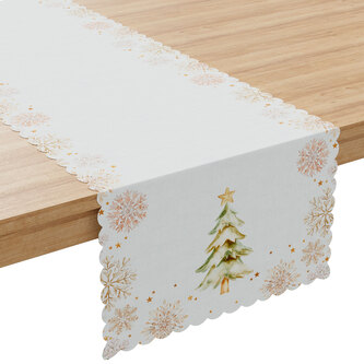 Vánoční ubrus - běhoun na stůl  WINTER TREE 38x140 cm Mybesthome