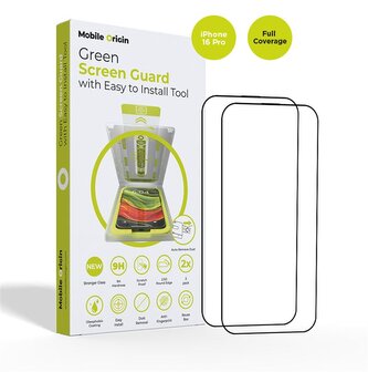 Mobile Origin Screen Guard with easy applicator, 2 pack -  iPhone 16 Pro