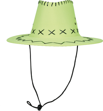 Zelený kovbojský klobouk pro dospělé