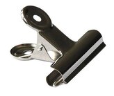 Klip na dokumenty, stříbrná, 75 mm, kov, 6 ks/balení, HGA1754