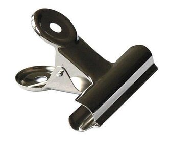 Klip na dokumenty, stříbrná, 75 mm, kov, 6 ks/balení, HGA1754