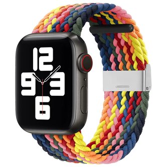 Pleciony materiałowy pasek bransoletka Strap Fabric opaska do Apple Watch 38 / 40 / 41 mm - multikolor