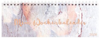 Tischquerkalender Marble 2026