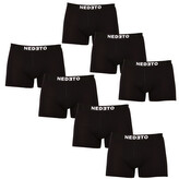 7PACK pánské boxerky Nedeto černé (7NB001b) M